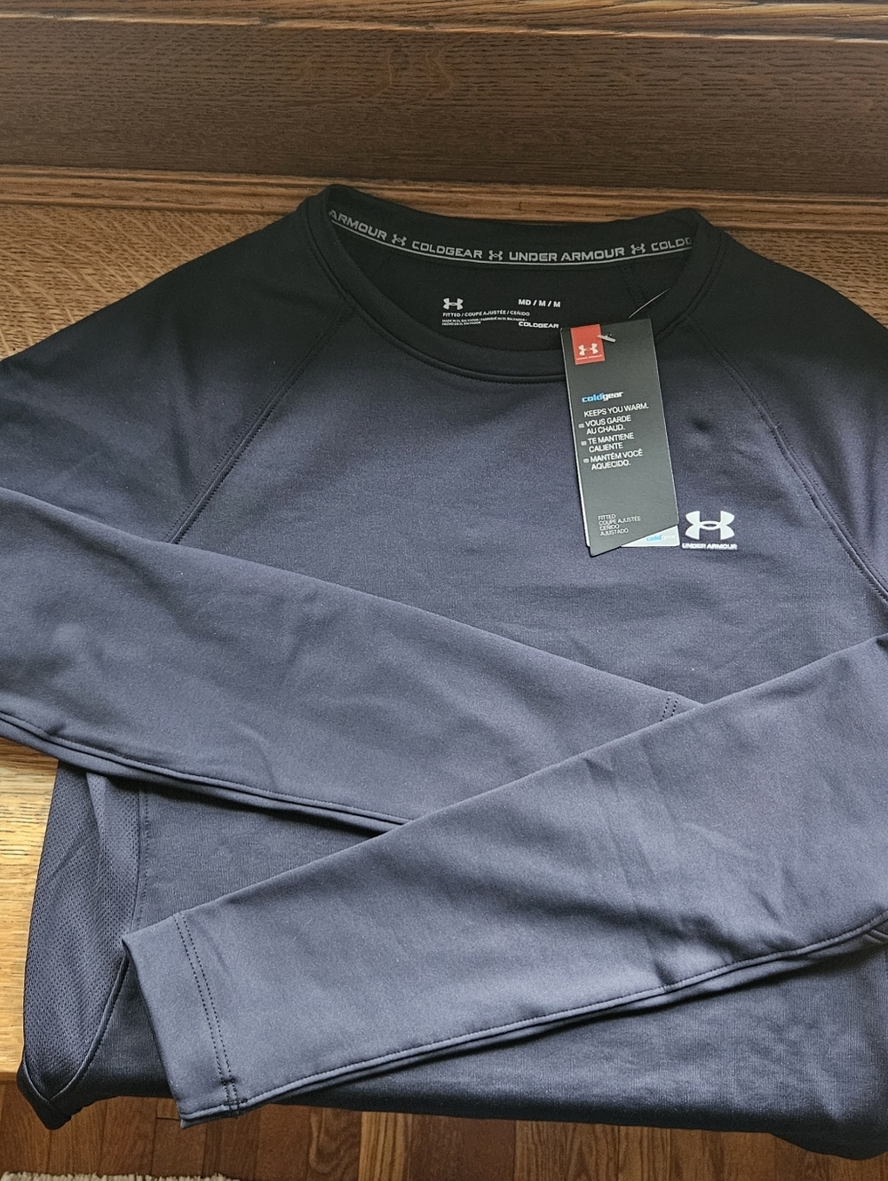 Under Armour Women's Black Long-Sleeve ColdGear Crew